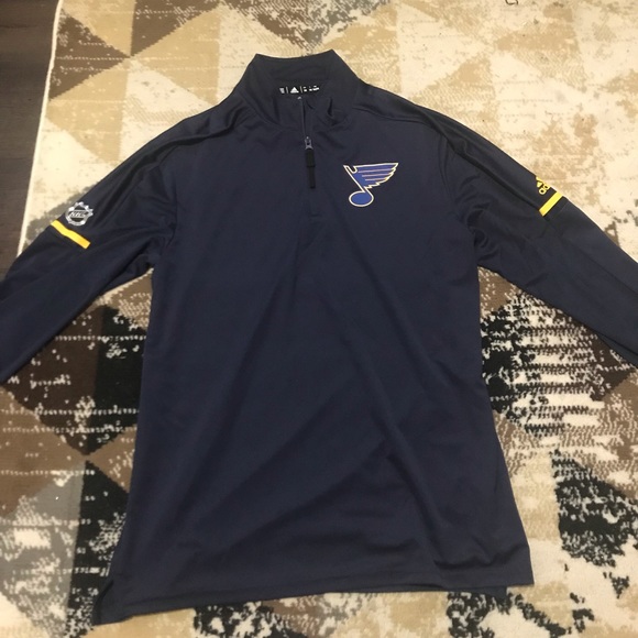 adidas Other - NHL Blues long sleeve 1/4 zip up